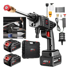 Lavadora de Alta Pressão Portátil Recarregável - 70 Bar de Potência para Carros, Fachadas e Jardins