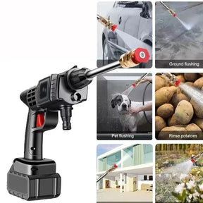 Lavadora de Alta Pressão Portátil Recarregável - 70 Bar de Potência para Carros, Fachadas e Jardins