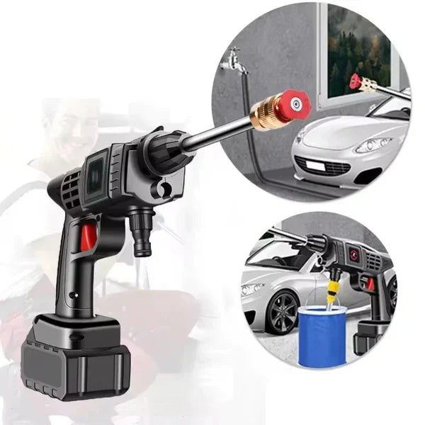 Lavadora de Alta Pressão Portátil Recarregável - 70 Bar de Potência para Carros, Fachadas e Jardins