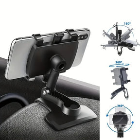 Suporte para Celular no Painel do Carro 360° – Ajuste Universal com Base Giratória Compatível com Diversos Modelos de Smartphones