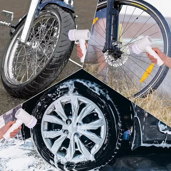 Escova Elétrica de Limpeza Portátil 5 em 1 Sem Fio | EasyClean – Limpador Multiuso para Cozinha e Banheiro