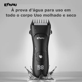 Aparador de Pelos Masculino Recarregável – Precision Pro com LED e Resistência à Água