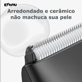 Aparador de Pelos Masculino Recarregável – Precision Pro com LED e Resistência à Água