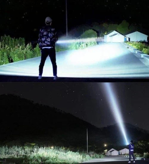 Lanterna Recarregável T9 P50/P90 | Iluminação Potente para Atividades Externas