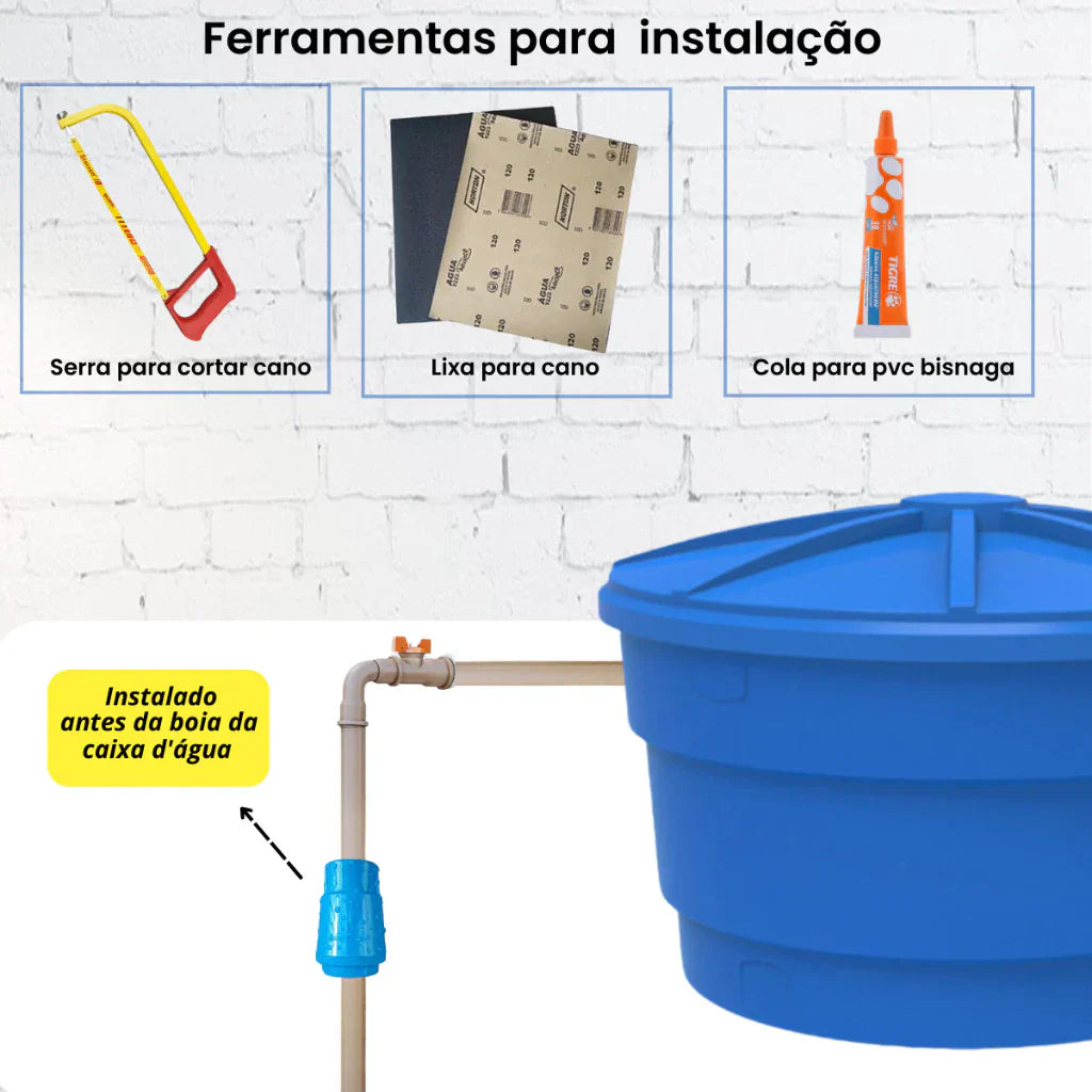 Válvula de Retenção Anti-Retorno 3/4" PVC para Sistemas Hidráulicos