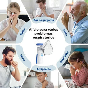 Inalador | Mini Nebulizador Portátil - Prático para Inalação em Qualquer Lugar