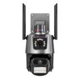 Câmera de Segurança Externa Dupla 4K 6MP com Sirene e Iluminação Integrada