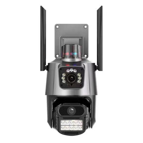 Câmera de Segurança Externa Dupla 4K 6MP com Sirene e Iluminação Integrada