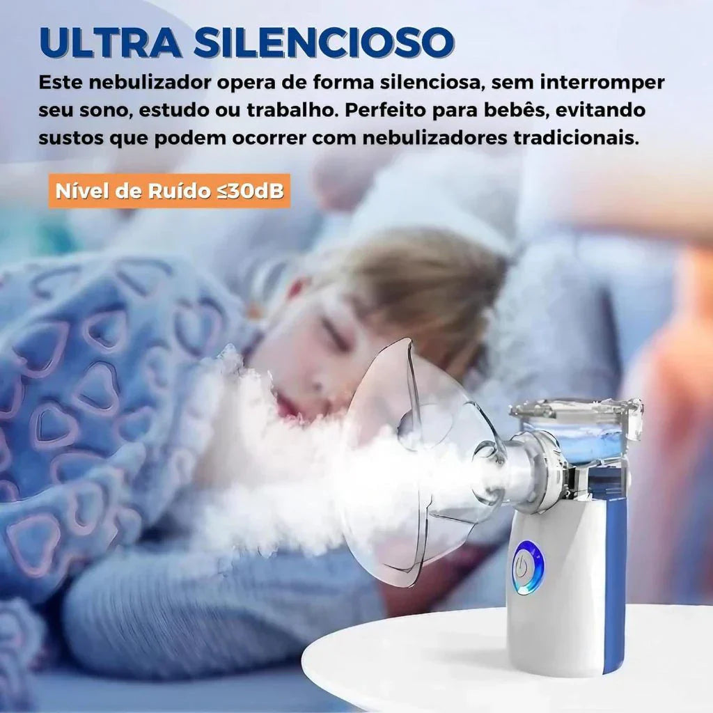 Inalador | Mini Nebulizador Portátil - Prático para Inalação em Qualquer Lugar
